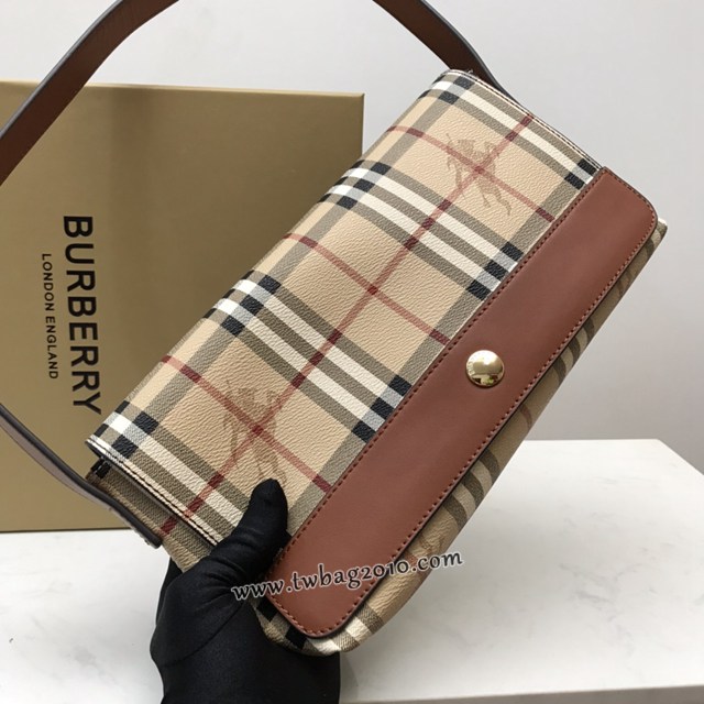 Burberry專門店新款中古vintage法棍腋下包 巴寶莉肩背女包 yxb1441